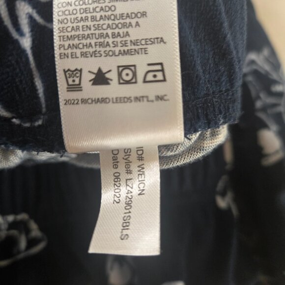 Disney Sleepwear Stitch Blue w White Stitch PJ Pants Women's Size Medium - Picture 4 of 5